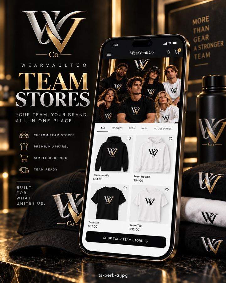 A branded team store on a phone